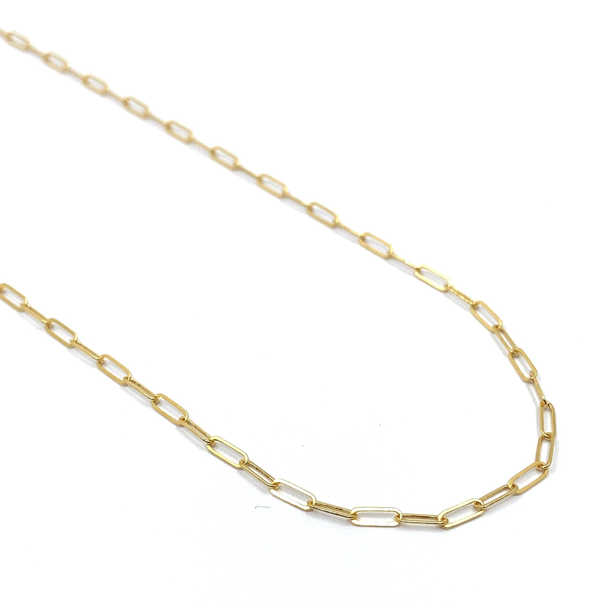 14k gold filled minimalist paperclip chain