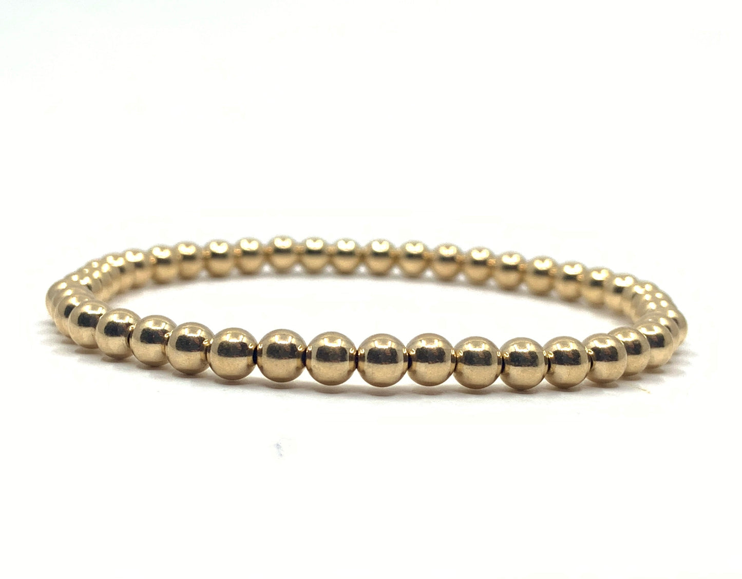 4mm gold filled beaded bracelet