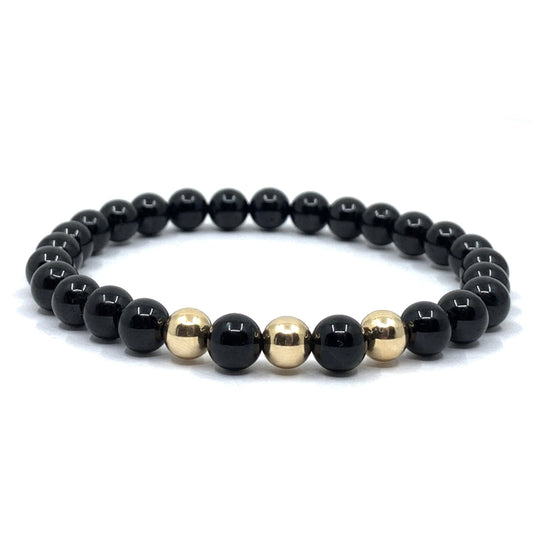 Black Onyx Beaded Bracelet