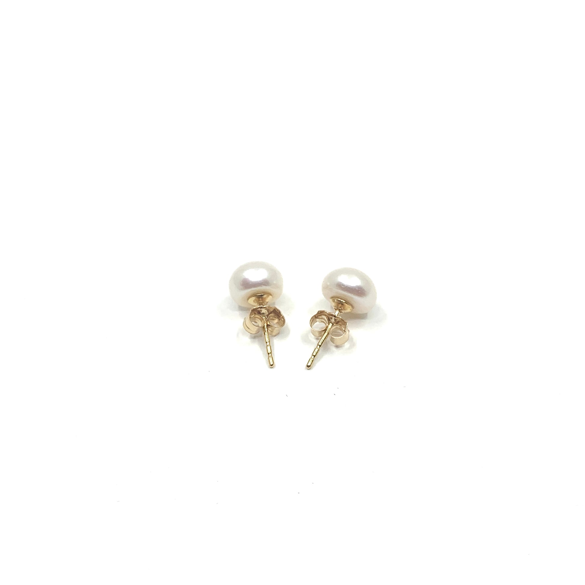 14k gold filled pearl studs