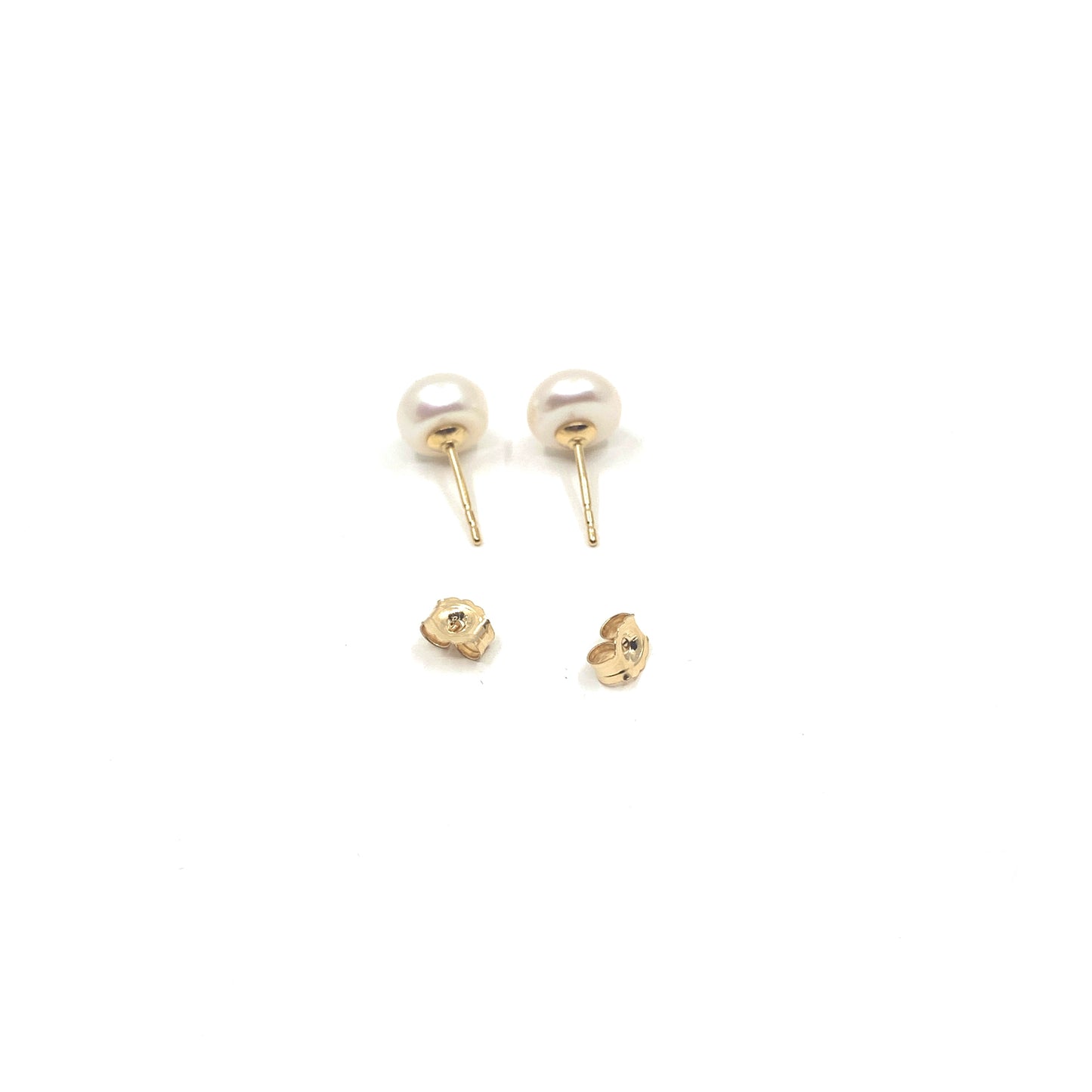 Dainty pearl stud earrings