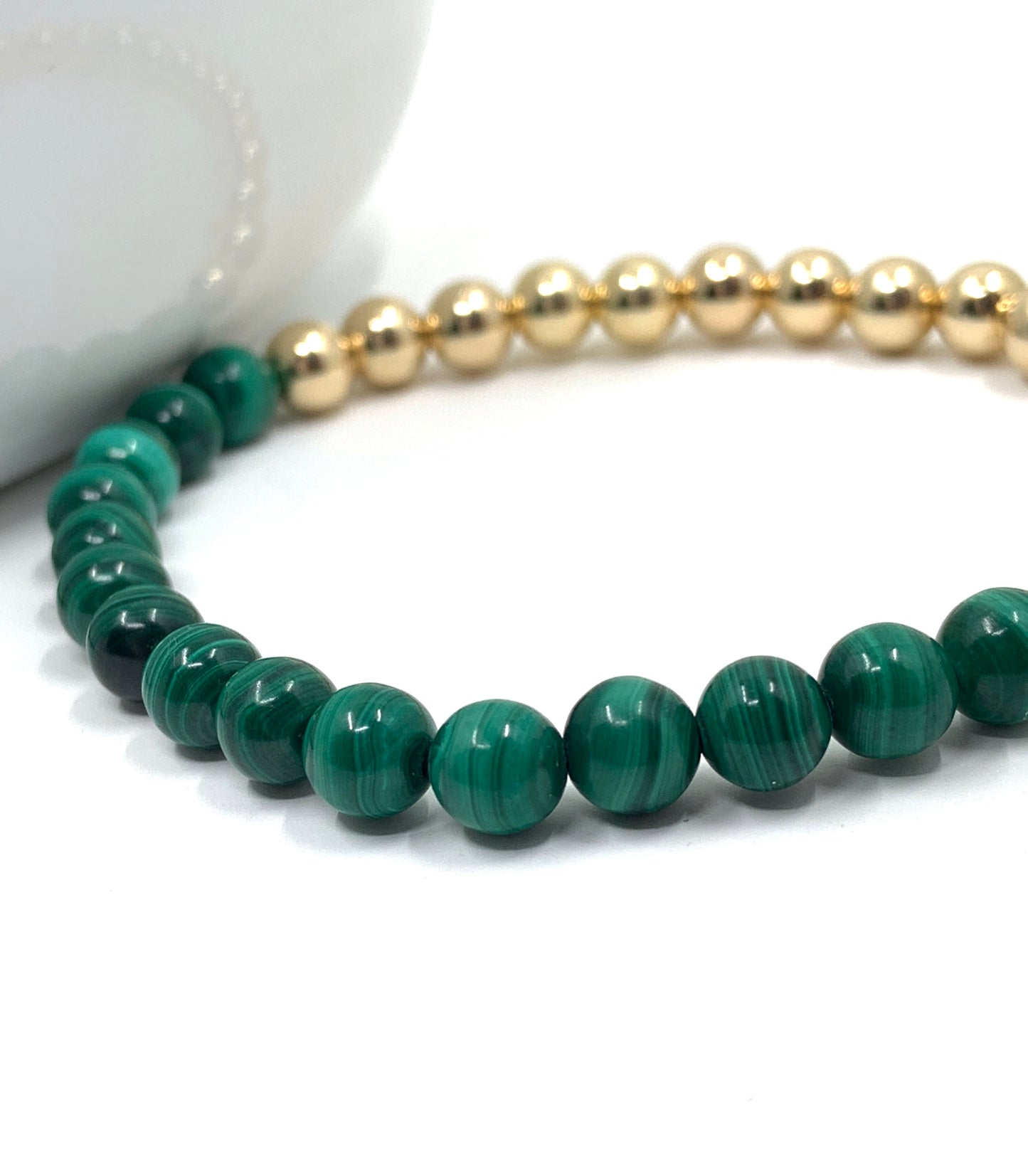 Semi-precious malachite bracelet 