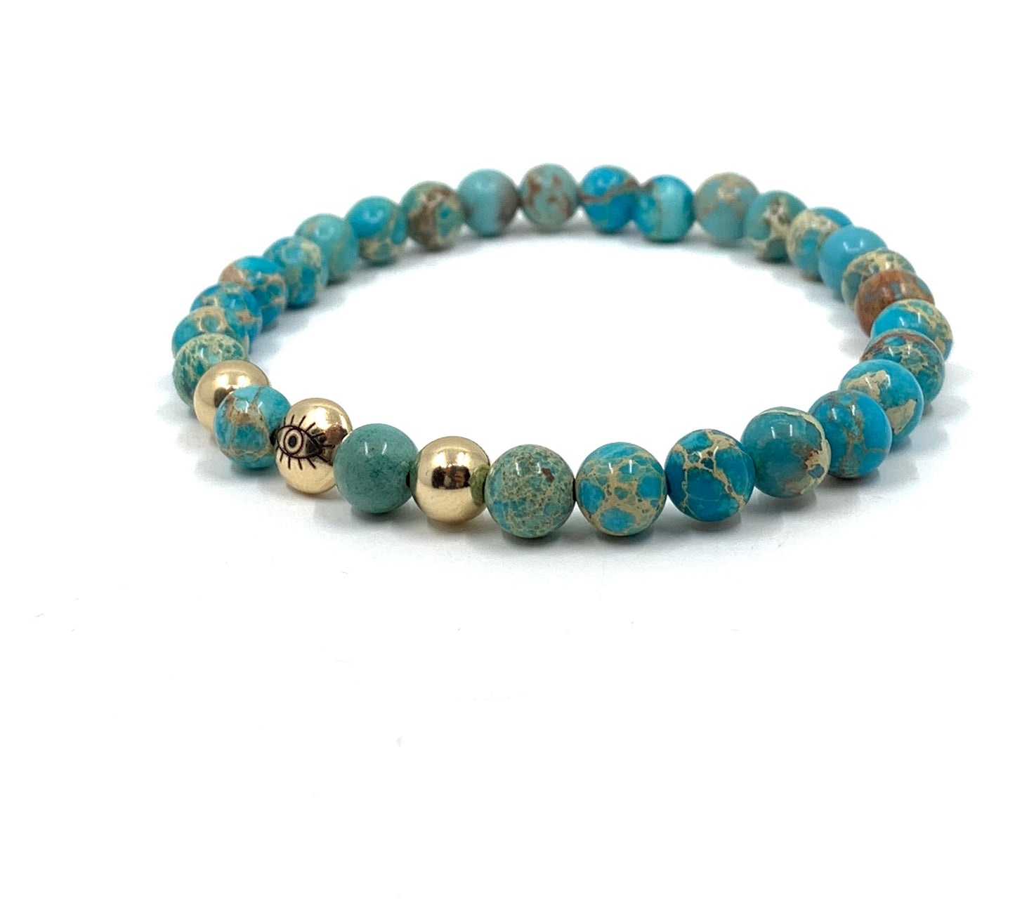 Protection evil eye gemstone bracelet