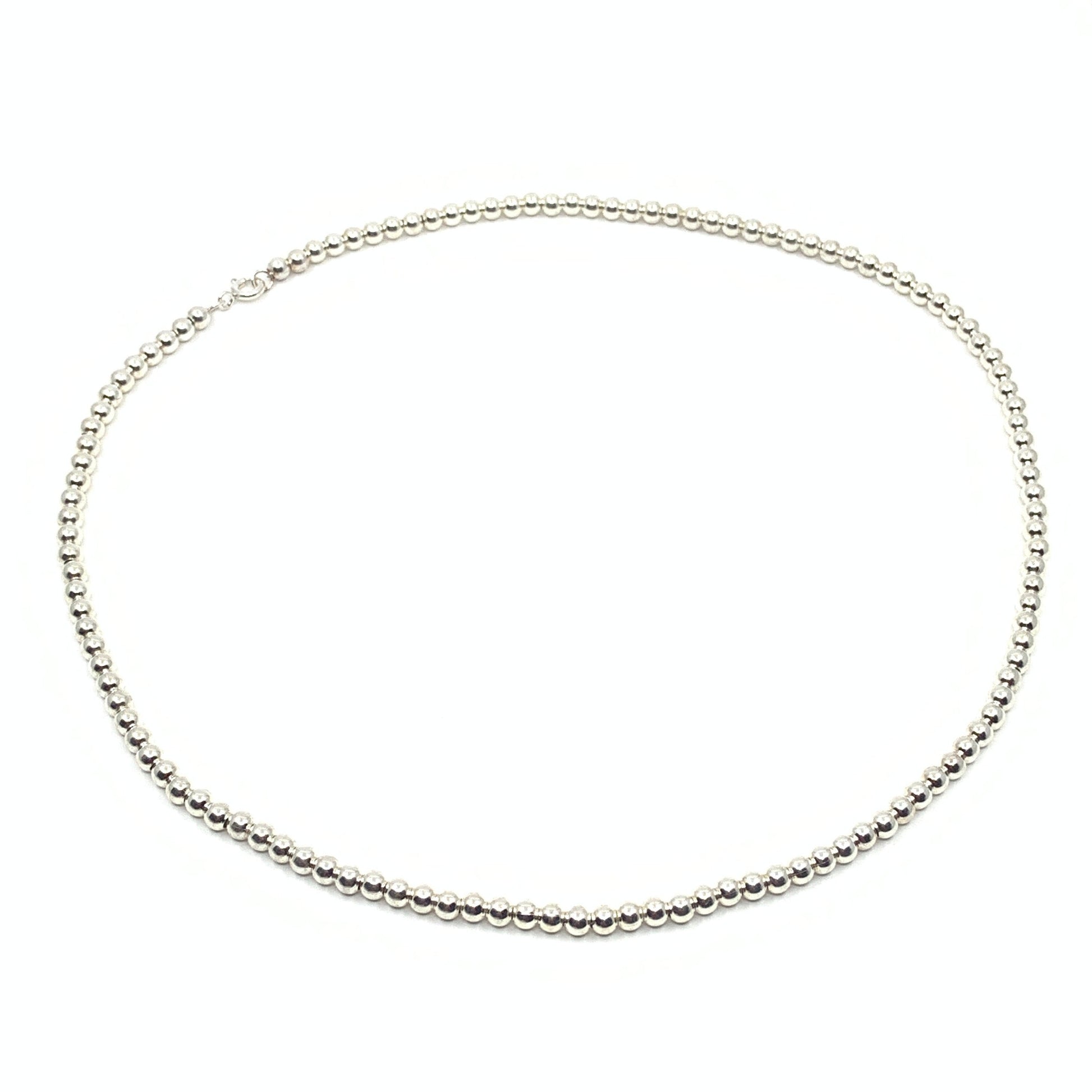 Sterling Silver Ball Bead Necklace