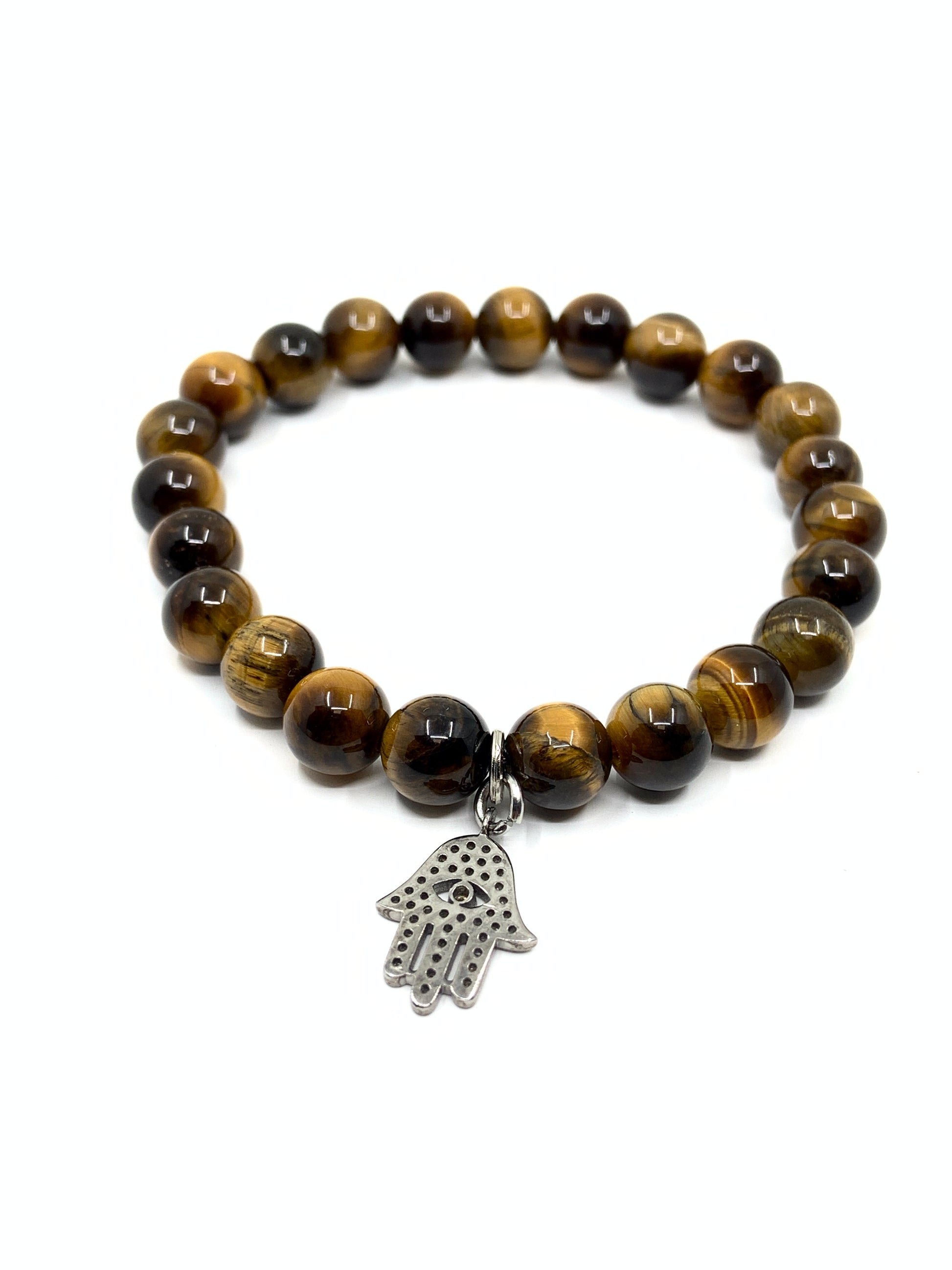 Semi precious tiger eye stone bracelet